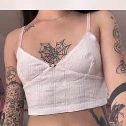 Cute Coquette Crop Top With Bow