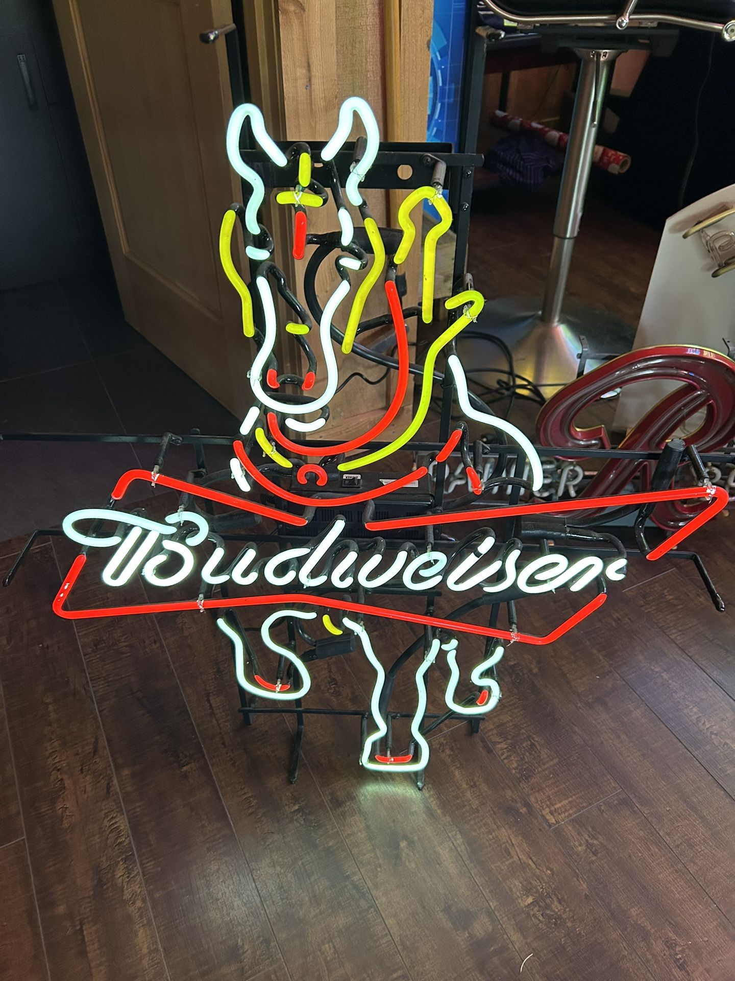 Budweiser Clydesdale Neon Beer Sign