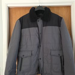 Men's Andrew Marc Jacket Large New Gray Black 