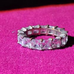 7ct Rose gold Eternity Wedding Band 