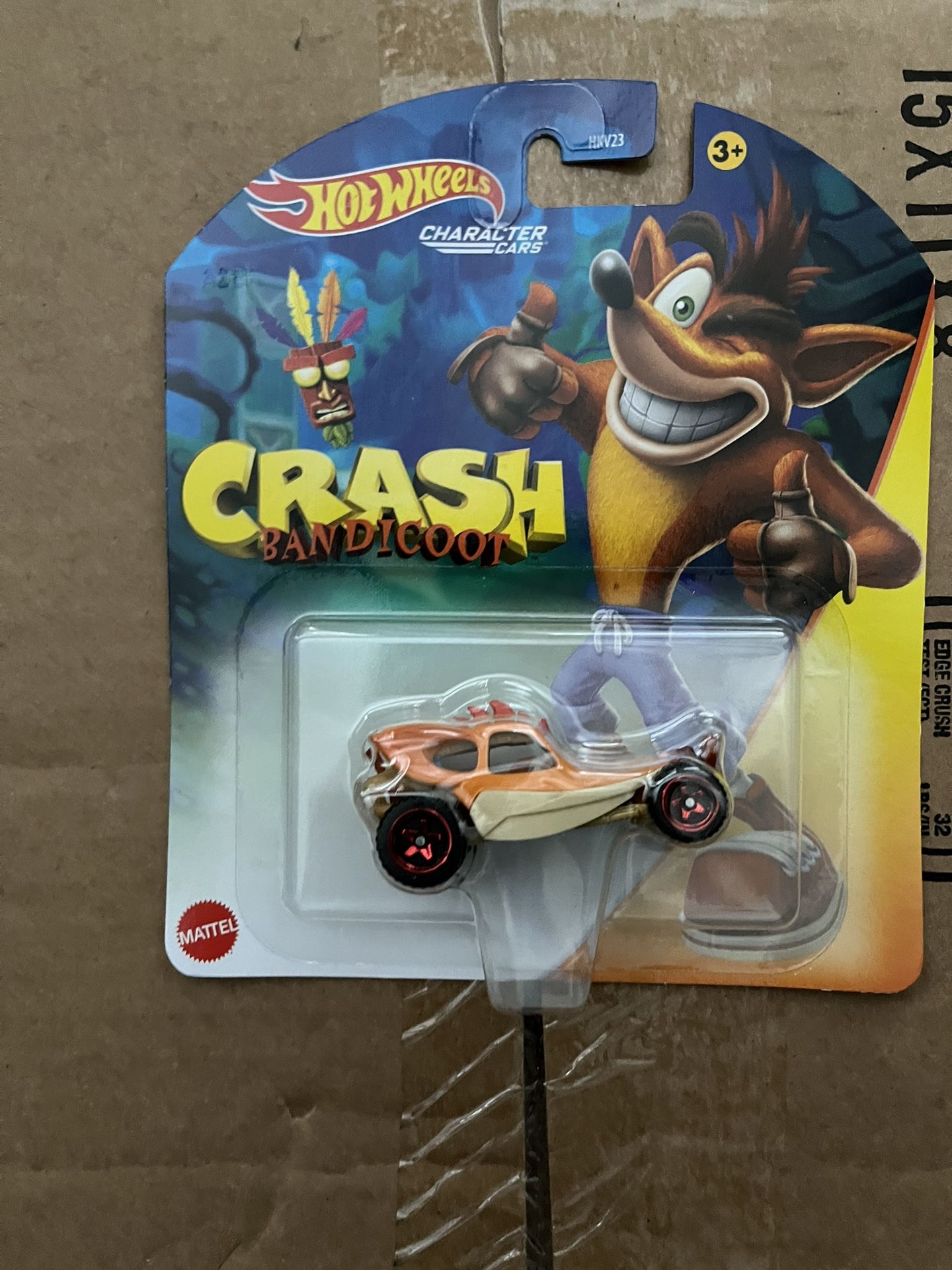 Hot Wheels Character Cars Crash Bandicoot 1:64 Scale Vehicle