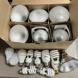 Various Flood and Light Bulbs And CFL’s  New