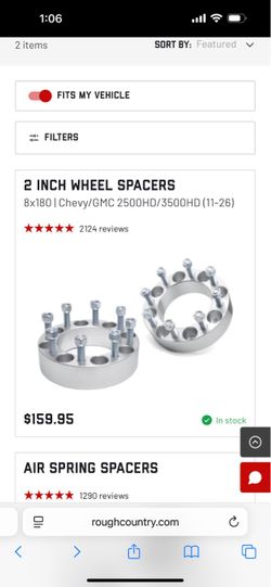 Rough country 2” Spacers 8 Lug