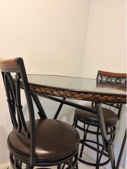 ✨ Counter Height Glass Dining Set – 5 Piece ✨