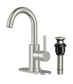Forious pro Single Hole 1-Handle Bathroom Faucet in Brushed Nickel