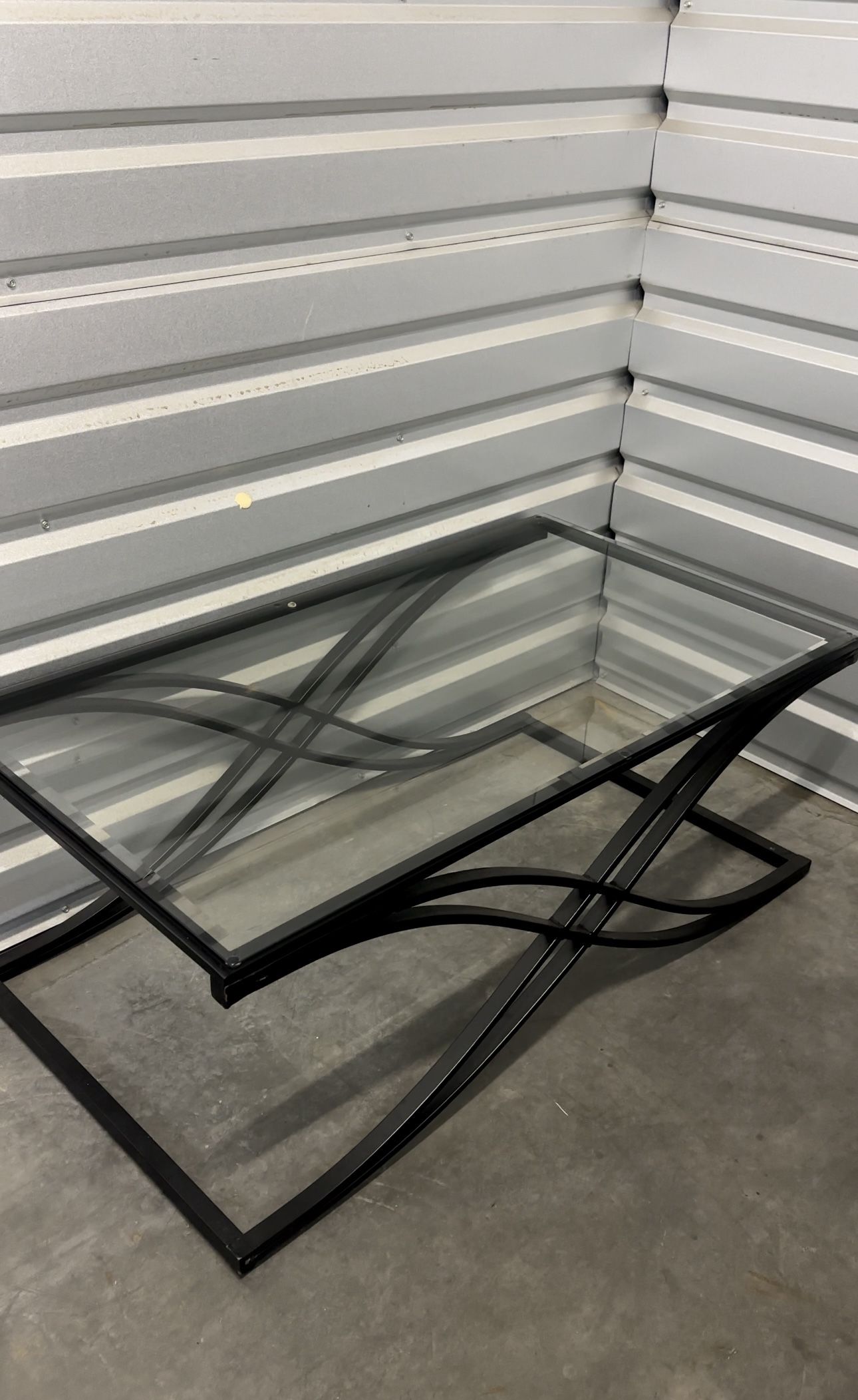 Modern Black Glass Coffee Table