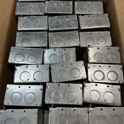 LOT OF 48* Steel City Metal Square Enclosure Gang Box Unit