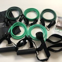 Yoga Strap, Mat, Roller, Bands, Discs Bundle