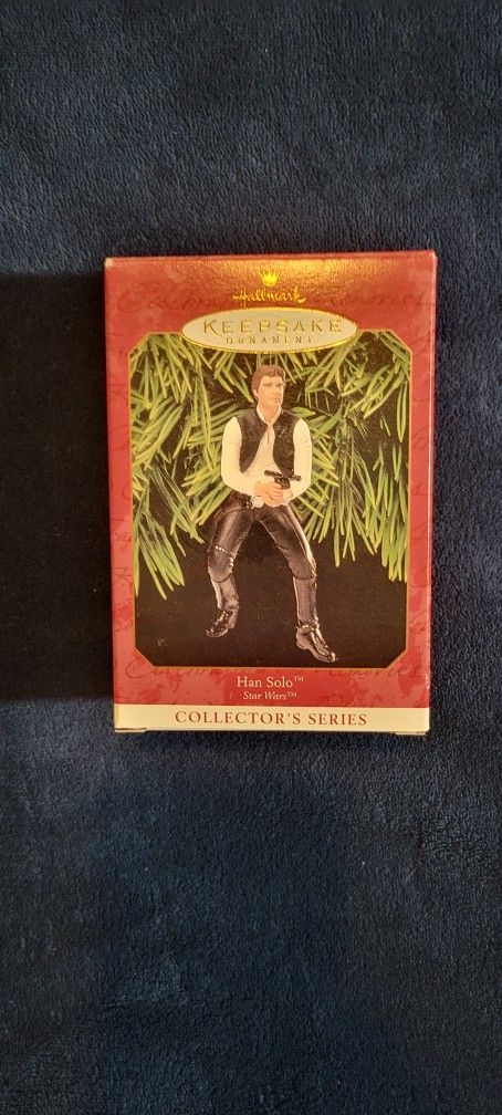 Hallmark Keepsake Ornament of the character Han Solo from the Star Wars franchise. This specific item is part of the "Collector's Series" and was rele