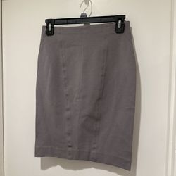 Ann Taylor Gray Petite Pencil Skirt 