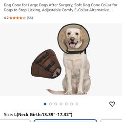 Dog Cone for Large Dogs After Surgery, Soft Dog Cone Collar for Dogs to Stop Licking