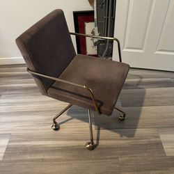 “Rouka” Gray Velvet Office Chair