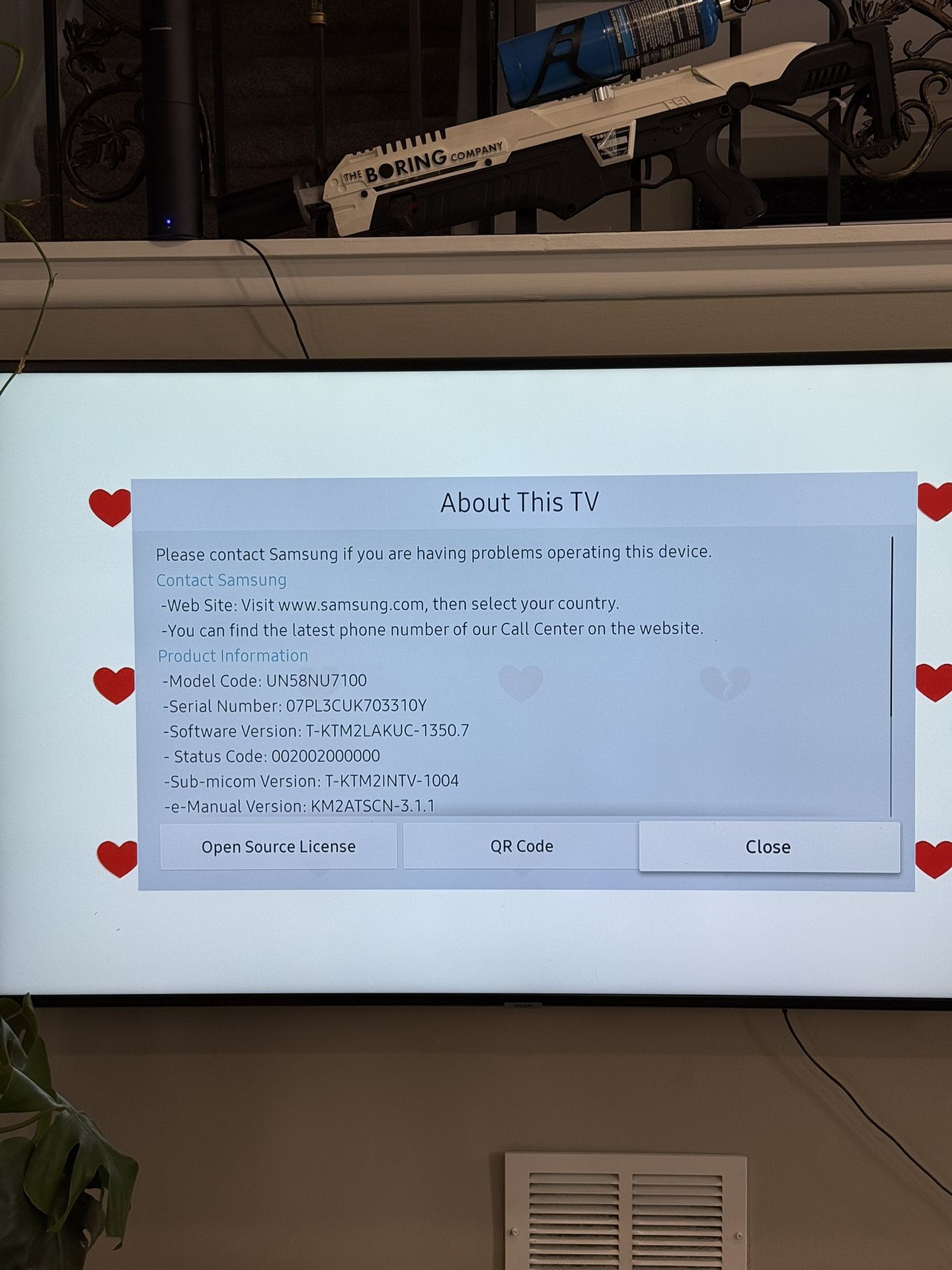 Samsung 58” Tv 4K UHD Tv