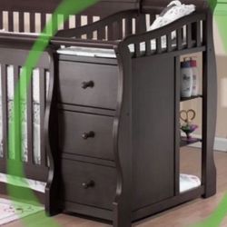 Baby Crib Changer Dresser Table with Cabinets.