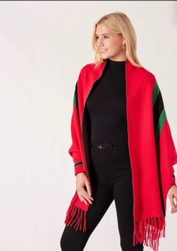 Red Sweater Shawl Scarf