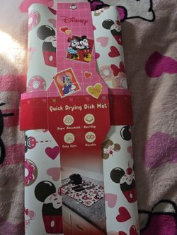 Mickey And Minnie Mouse Kitchen Drying Mat 