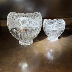 Vintage Lead Crystal Bowls Set Of 2 - Delivery Avail
