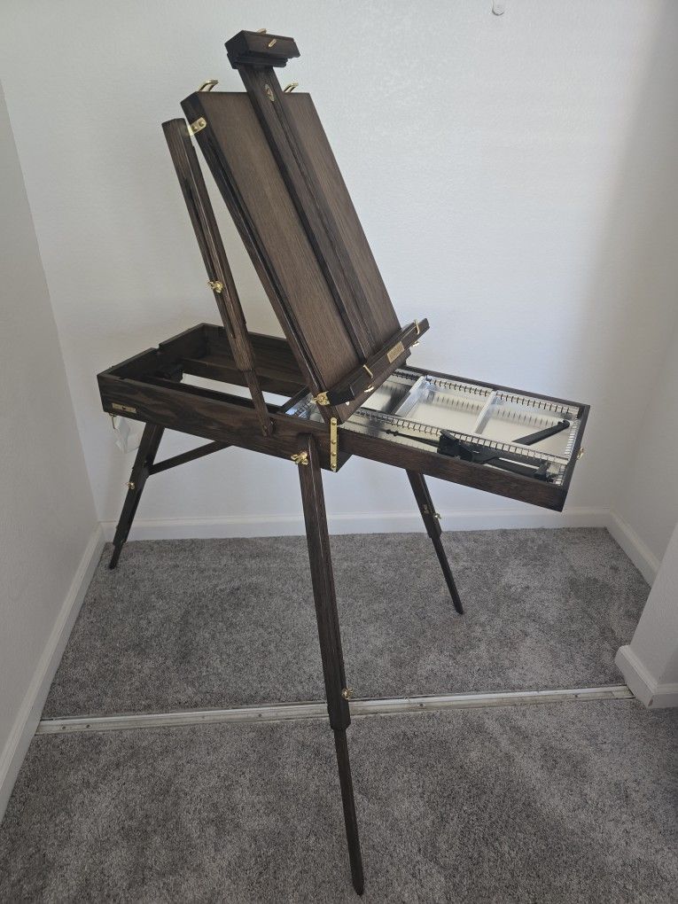 ATWORTH French Easel With Shelf (Grey Walnut