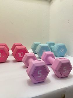 Colorful Dumbbell Set 5, 10, 15 LB