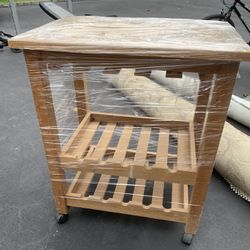 Wood Wine Rack/Bar Cart