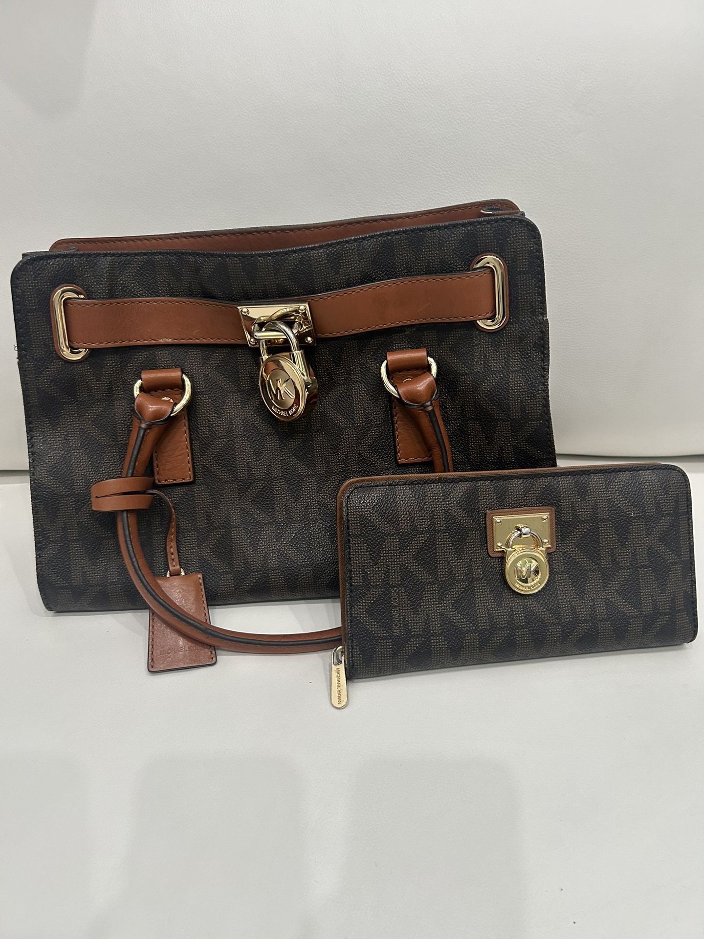 Michael Kors Hamilton Satchel Bag with Matching Wallet