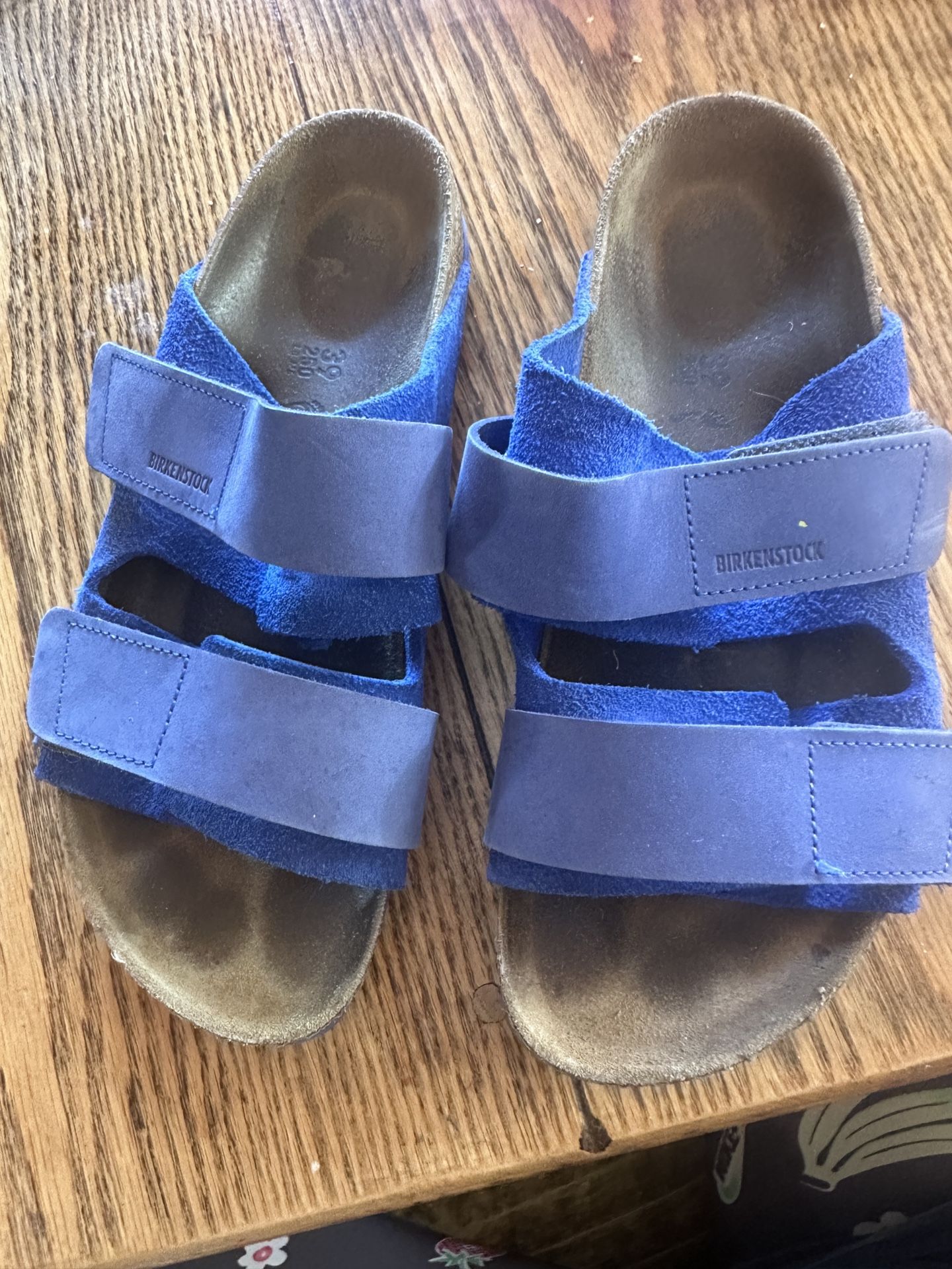 Womens Birkenstock Uji Nubuck-Suede Leather - Ultra Blue