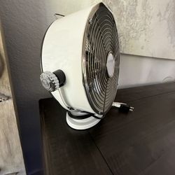 White Chrome Room Fan & Bronze Room Fan