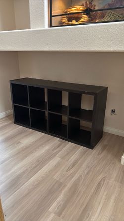 Black/Brown 8-Cube Organizer Shelf