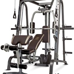 Cage Workout Machine+ Weight Plates+Strength Training Bar