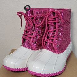 Sugar Brand Glitter Rainboots Size 7 (Pink) 