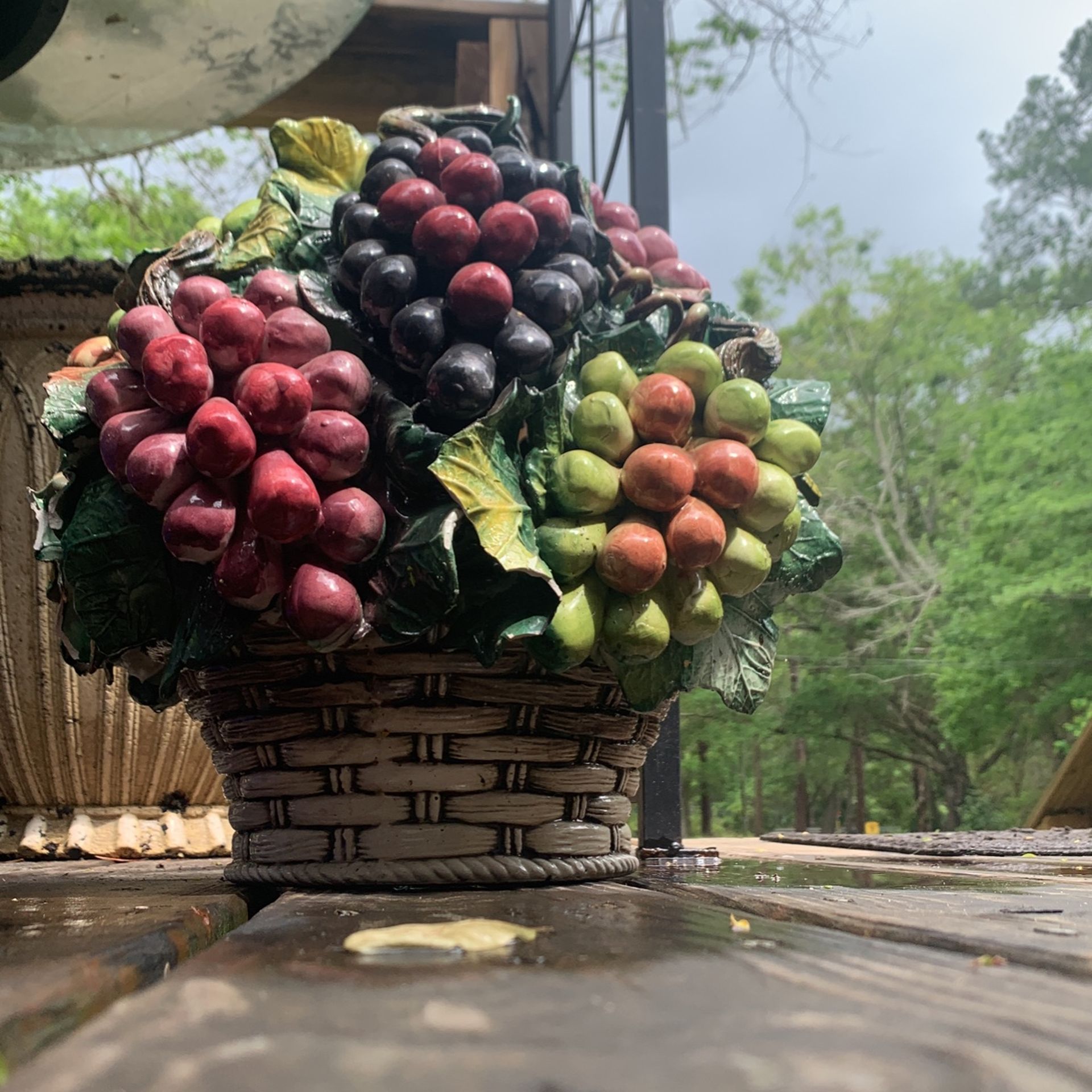 Ceramic Grape Basket