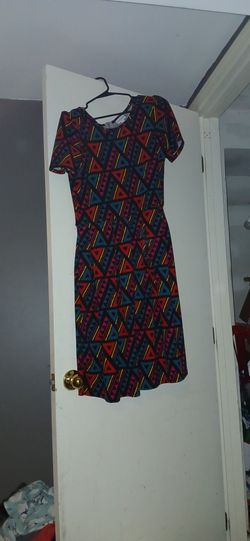 Lularoe amelia green triangle dress size xl