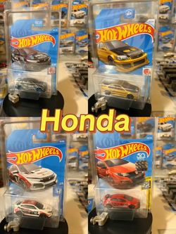 Hot Wheels Honda Die-Cast Cars Set of 4
