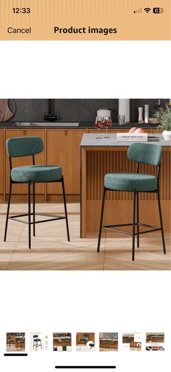 24'' Bar Stools Set of 32 for Kitchen Island. Green