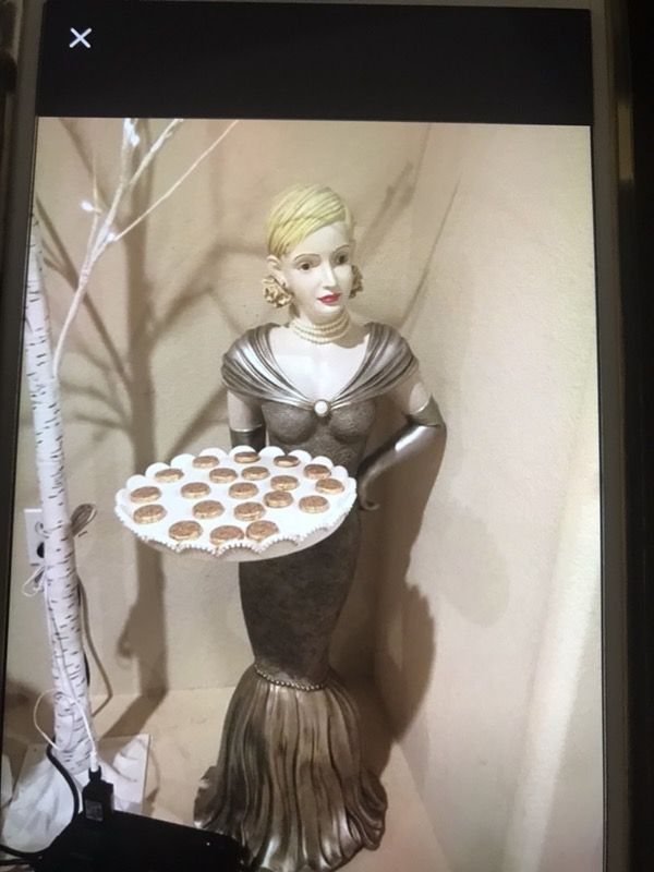 Bombay company Nicolette serving tray statue