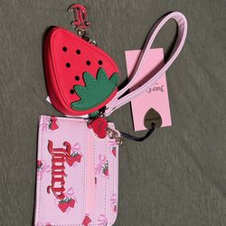 Juicy Couture Exclusive Pink Strawberry Wallet Bundle