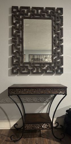 Table and mirror