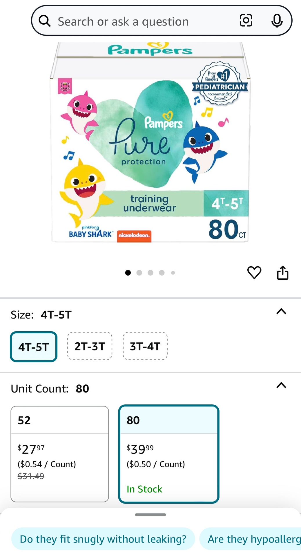 Pampers Pull ups / Baby Wash Unopened