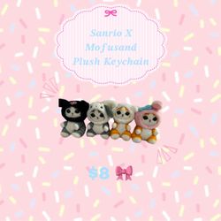 Mofusand x Sanrio Plush Keychain