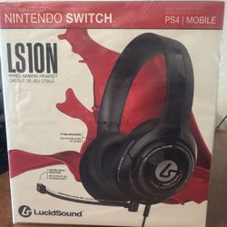 Lucid Sounds! LS10N Wired Gaming Headset Nintendo Switch + PS 4 / Mobile ( new) 