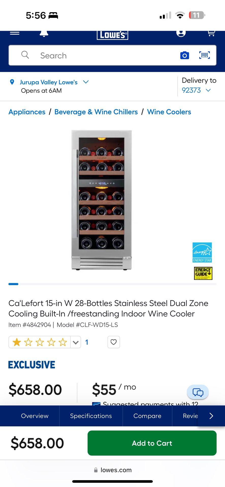 Stylish Wine Cooler Brand New