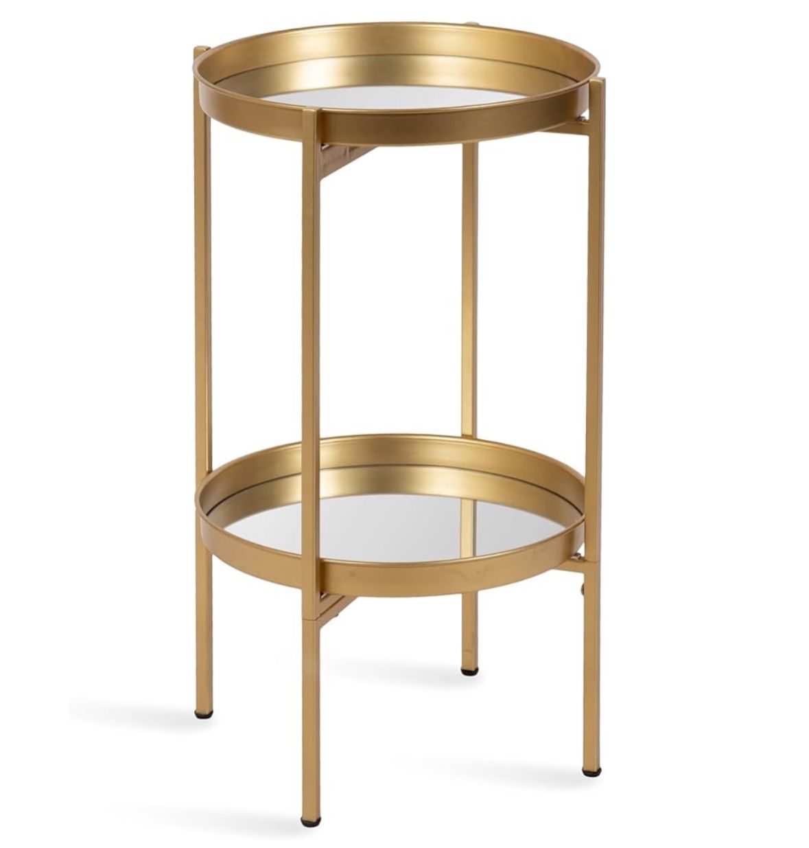Mirror End Table - Mesa De Noche De Vidrio