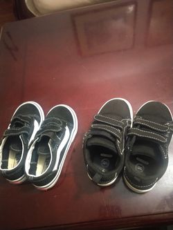 Kids Shoes Size 10 Blue And Size 9 Black, Size 13 White.
