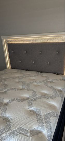 Brand new Jerome’s furniture, full size Pillowtop mattress, box spring, and bed frame