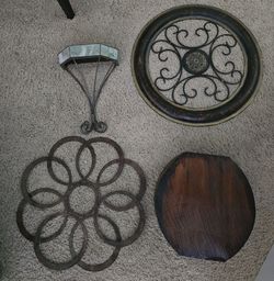 Metal Wall Art, Wall SconceAnd Metal Vase