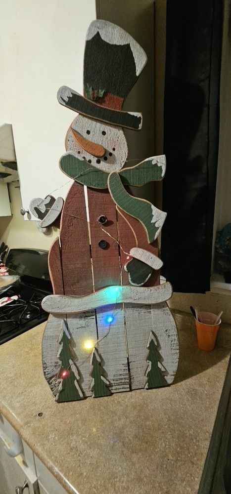 Snowman Wood Decor