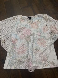 Womans White Shirt Size 1x By Brittany Black #7