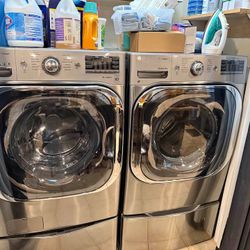 LG front load washer and dryer w/ Kickstart mini washer