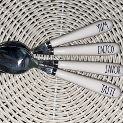 Rae Dunn Set of 4 Teaspoons