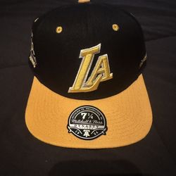 Lakers Mitchell & Ness Fitted Hat 7 1/4 